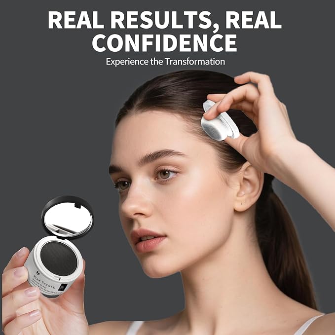 Hairline Powder 24H Stain-Proof, Root Touch Up Hair Color for Gray Coverage,Bald Spot Concealing Hair Shadow Powder for Women & Men,Natural-Looking (Medium Blonde)