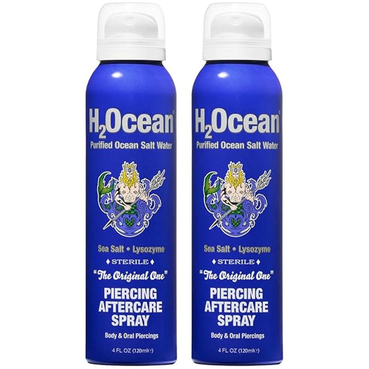 H2Ocean Piercing Aftercare Spray 4oz (Pack of 2) (2023)