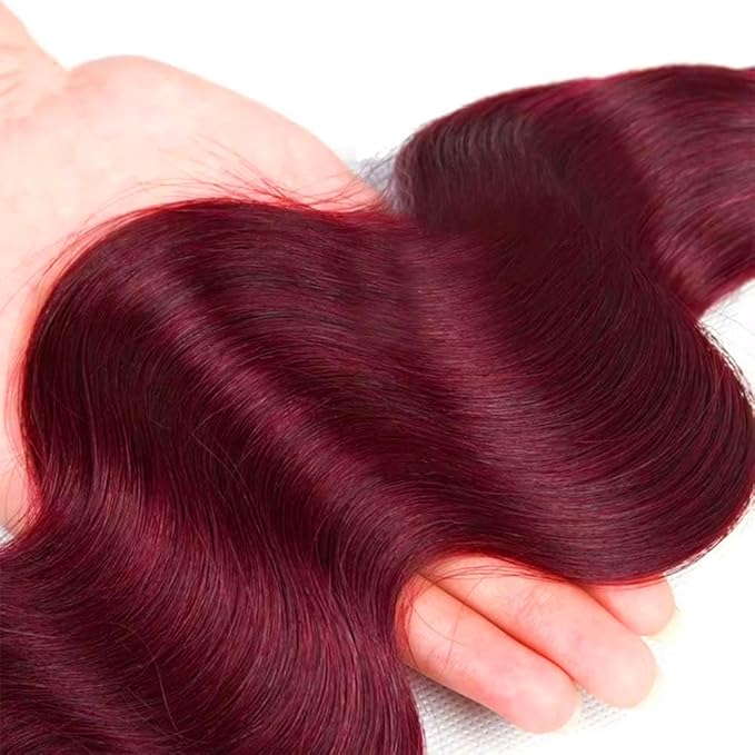 99J Human Hair Bundles Burgundy Body Wave Bundles 12 14 16 inch Red Bundle Human Hair 99j Body Wave Bundle