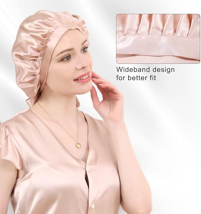 DAISYSILK 100 Pure Mulberry Silk Hair Bonnet for Sleeping Silk Hair Wrap for Women