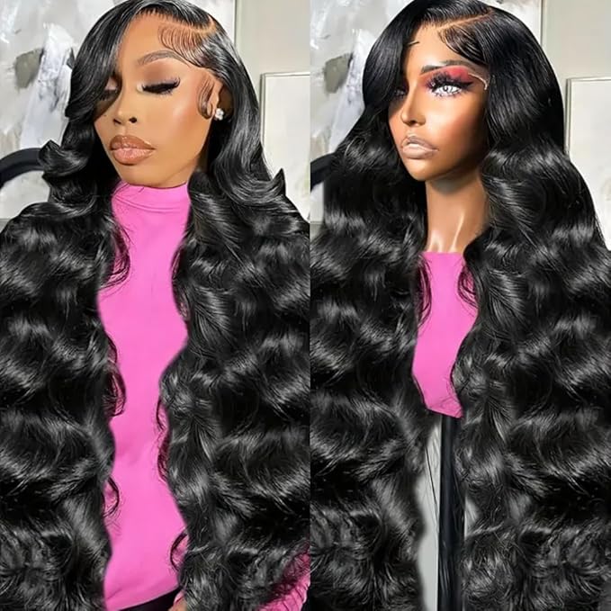 28 Inch Body Wave Lace Front Wigs Human Hair 13X4 HD Lace Frontal Wigs Human Hair 150% Density Glueless Wigs Human Hair Pre Plucked Body Wave Human Hair Wig for Black Women