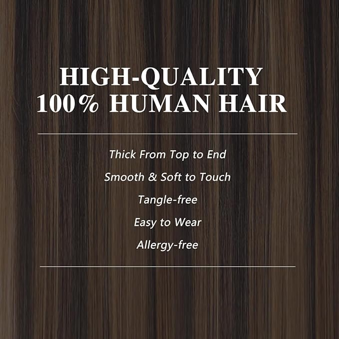 Balayage Clip in Hair Extensions Real Human Hair Straight Remy Human Hair Clip ins for Women, Natural Soft Human Hair, 8Pcs 120g, 28inch #1B/6/1B Balayage Natural Black to Chestnut Brown