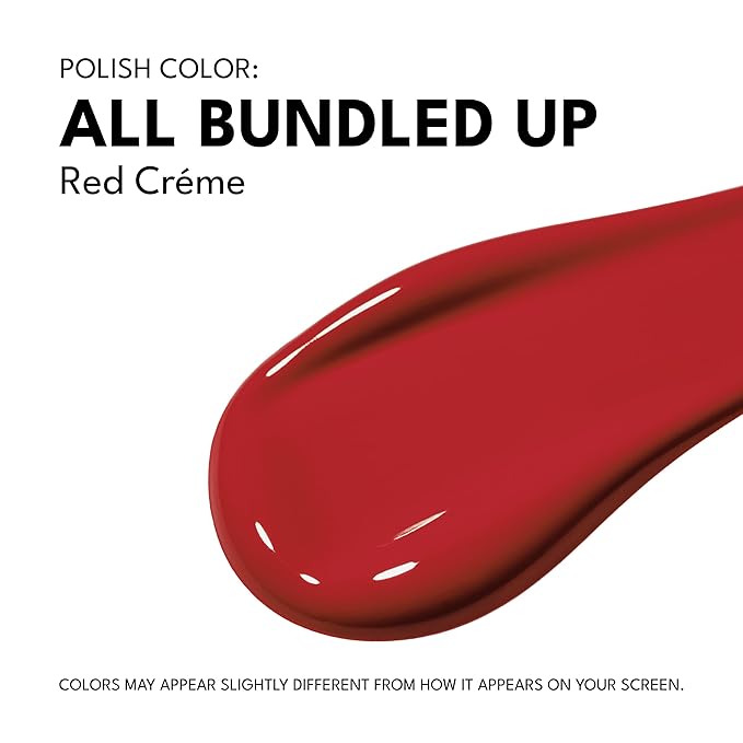 Red Carpet Manicure Fortify & Protect LED Gel Nail Color - Long-Lasting, Vibrant, Professional Quality, High Shine, Chip-Resistant - Infused with Vitamin A & Biotin (All Bundled Up, 0.3 Fl Oz)