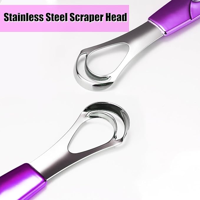 Tongue Cleaner, Tongue Scraper, Tongue Cleanser, Tongue Scraper, Tongue Scraper Cleaner, Helps Fight Bad Breath, Tongue Scrapers (Purple)