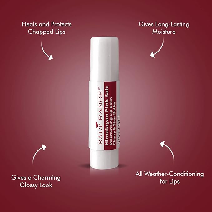 WBM Lip Balm, Formulated with Cherry & Shea Butter, Moisturization Lip Care For All Day Hydration, 100% Natural, Organic Chapstick, 1 Count (2 Pieces) - 0.30 Ounce