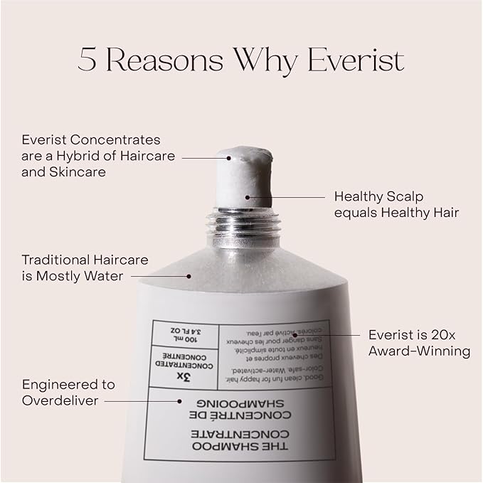 Everist Deep Conditioning Concentrate – 2-in-1 Daily Conditioner & Mask for Dry, Damaged, Frizzy Hair – Glycerin, Aloe Vera, Pumpkin Seed & Baobab Seed Oil – Vegan, Plant-Based - 3.4 fl oz