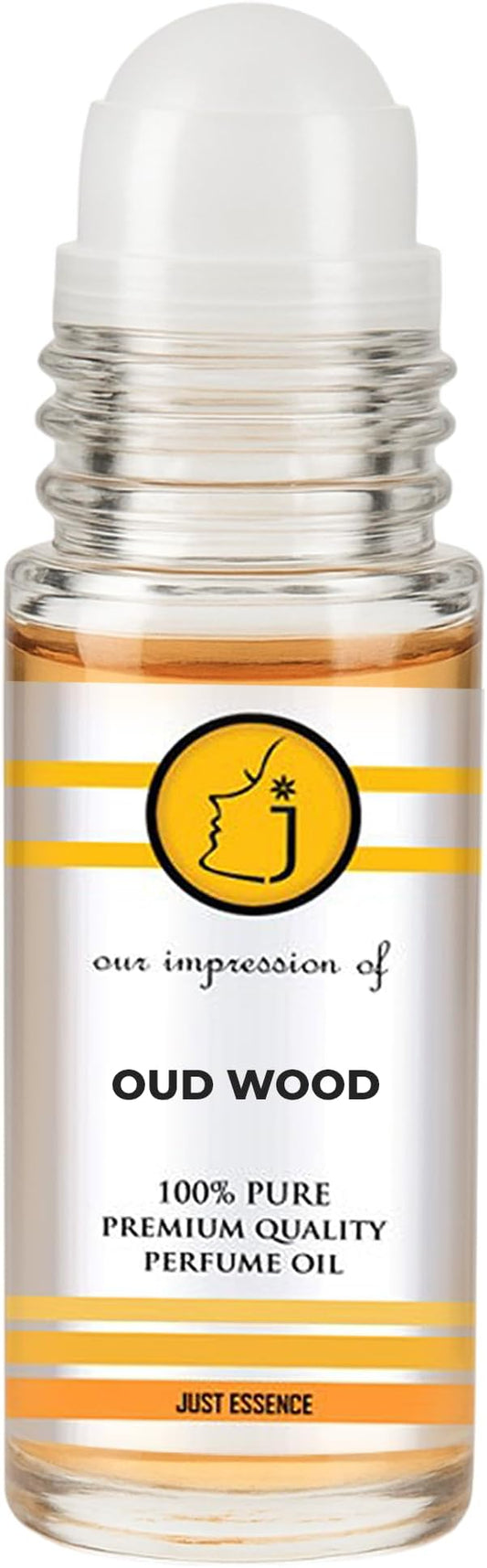 Oud Wood Fregrance Perfume Oil from France | Roll On | Premium Quality Concentrated Fragrance | Pure Perfume & Cologne Oil for Personal Body Use | 1 Fl Oz