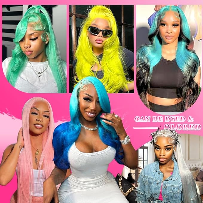 IUPin 26 Inch Straight 613 13x6 Lace Front Wigs Human Hair Blonde Wigs Human Hair HD Lace