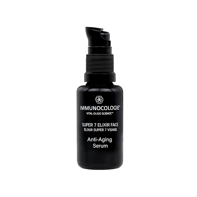 IMMUNOCOLOGIE Super 7 Elixir Face Serum - Anti-Aging Facial Serum with a Proprietary Blend of Antioxidants, Elastin, and Collagen Addressing The Seven Major Signs of Aging - 1 fl oz/30 ml