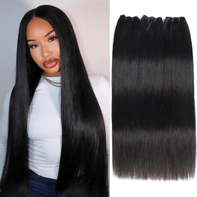Human Hair Bundles Straight Hair 3 Bundles 20 20 20 Inch 16A Vietnamese Bundles Raw Human Hair 100% Unprocessed Virgin Hair Weave Bundles Human Hair Extension Natural Black Color