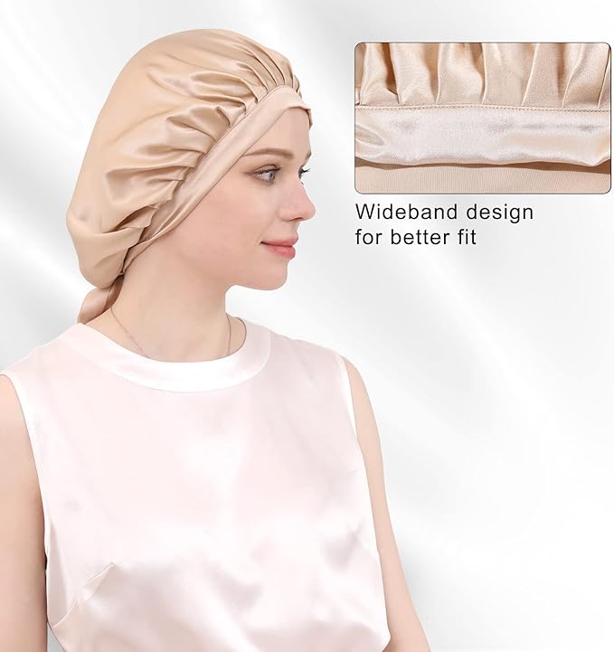 DAISYSILK 100 Pure Mulberry Silk Hair Bonnet for Sleeping Silk Hair Wrap for Women