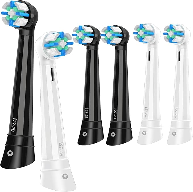 iO Replacement Heads Compatible with Oral B iO Electric Toothbrush,Compatible with Oral B iO Series 2/3/4/5/6/7/8/9/10,Premium Bristles for Deep Cleaning&Gentle Care,6PCS