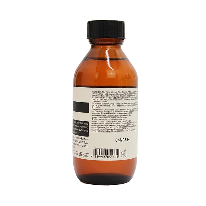 Aesop Fabulous Face Cleanser | Gently Cleanses without Stripping | Mild Olive-Derived Cleanser with Purifying and Hydrating Botanicals | Travel Size | 3.3 oz / 100mL