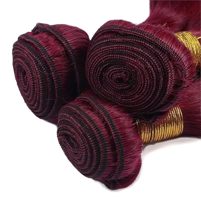 Burgundy Bundles Human Hair 99j Bundles Red Human Hair Bundle 20 22 24 inch Burgundy Body Wave Bundle 300g