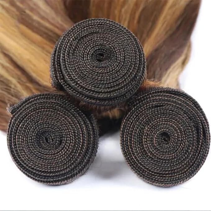 Honey Blonde Straight Bundles P4/27 Straight Bundle 22 24 26 Inch Brazilian Virgin Hair 3 Bundles Color 27 Hair Extensions