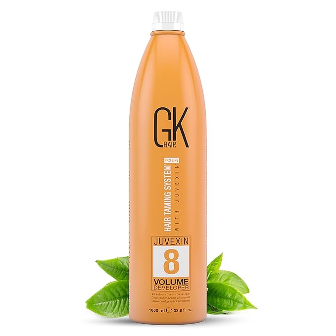 Global Keratin GK HAIR Professional Hair Creme 8 Volume Developer 33.8 Fl Oz for Hair Coloring Bleach - High-Performance Long Lasting Semi-Permanent Hair Color Toner Dye