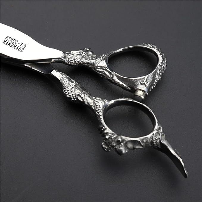 7" 7.5" 8"9" Professional Hairdressing Scissors Barber Salon Hair Cutting Dragon Shears (Large). (7.5 inch)