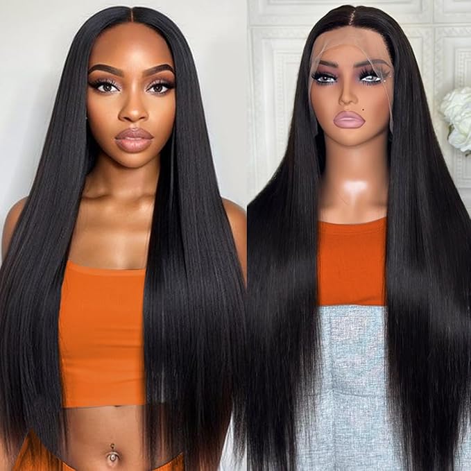 LICHANG Straight Lace Front Wigs Human Hair 13x4 Lace Frontal Wigs Human Hair 24 Inch