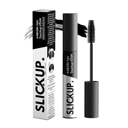 SLICKUP Hair Touch Up Stick Temporary Color, Gray Hair Coverage, Hair Colour Stick, White Hair Coverage, Hair Mascara, Beard & Root Touch Up (Black)