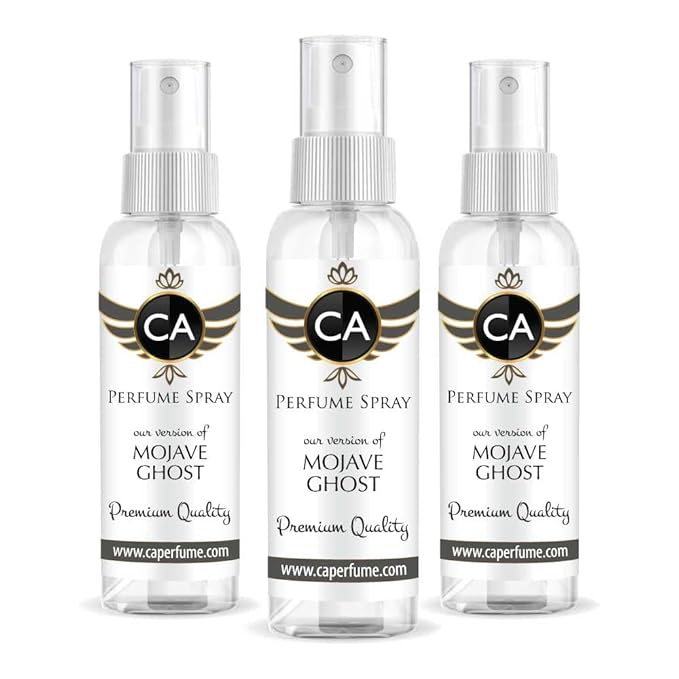 CA Perfume Eco Refill Impression of Mojave Ghost For Women and Men Concentrated Long Lasting Eau de Parfum Spray Refillable Atomizer Perfume Bottle 2 Fl Oz/60ml-X3
