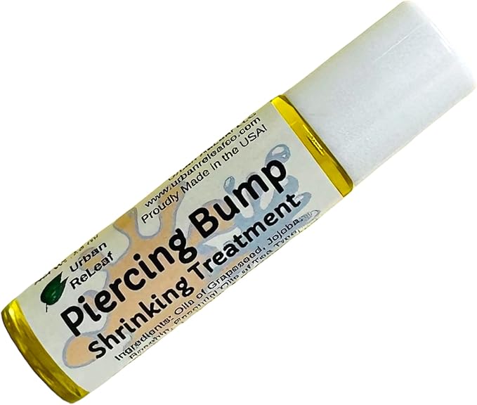 Urban ReLeaf Piercing Bump Shrinking Treatment ! Gentle, Effective Aftercare. Easy Roller-Ball Applicator. 100% Natural with Essential Oils. Help Scars, Nodules, Cartilage, Nose, Ear Spots