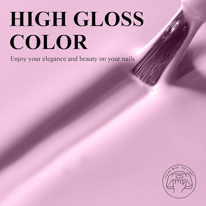 Imtiti Baby Pink Gel Polish, 1Pcs Barely Pink Soak Off UV LED Gel Nail Polish Long Lasting Manicure Salon DIY at Home(0.34 Fl Oz-1919)