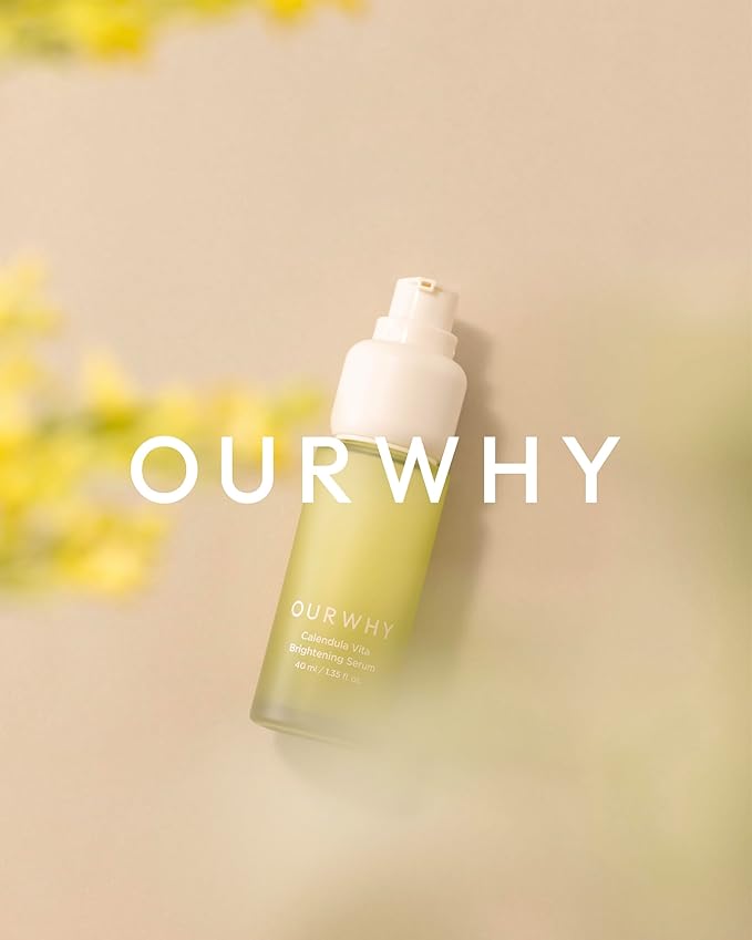OURWHY Calendula Vita Serum (1.35fl oz) - Hydrating Serum for an Even Skin Tone Infused with Calendula Extract, Vitamin C Derivatives, and Soothing Ingredients