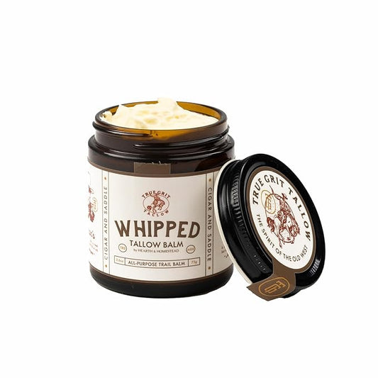 – Beef Tallow for Skin – John Wayne Inspired Whipped Tallow Balm – All-Purpose Moisturizer with Bison Tallow – Cigar and Saddle Scent – 2.6 oz