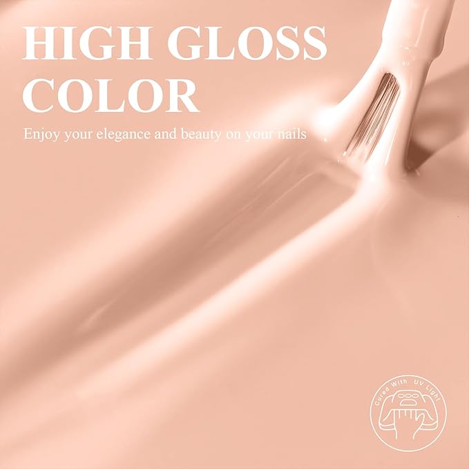 Imtiti Nude Gel Nail Polish, 1Pcs Natural Soak Off UV LED Gel Polish, Long Lasting, Nail Art Manicure Salon DIY at Home for Spring and Summer (0.34 Fl Oz-951)