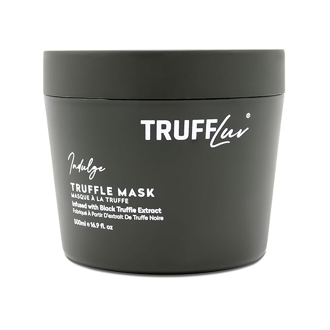 TruffLuv | Indulge Collection Truffle Mask, Infused with Black Truffle Extract, Hydrating and Strengthening Hair Mask, Anti-Aging & Enhances Shine, Paraben Free, Sulfate Free, 16.9 Fl Oz