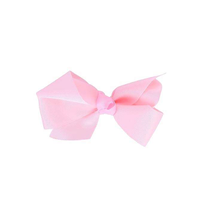4 Inch Grosgrain Hair Bow for Girls - Light Pink
