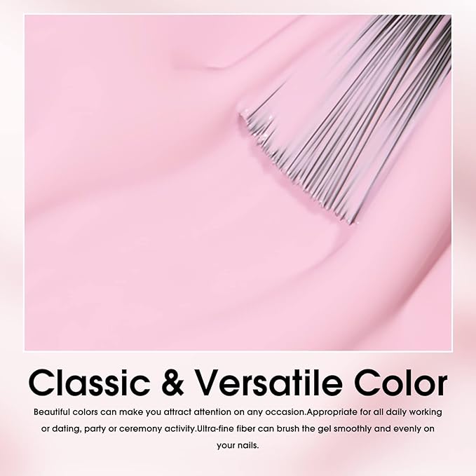 VENALISA Gel Nail Polish, 12ml Nude Pink Color Soak Off UV LED Nail Gel Polish Nail Art Starter Manicure Salon DIY at Home, 0.43 OZ