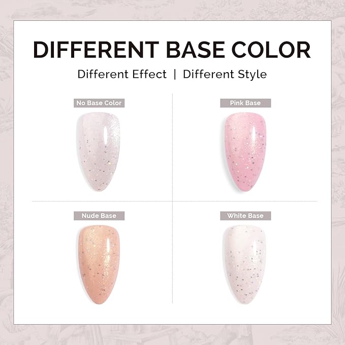 MelodySusie Sliver Shimmer Gel Nail Polish,0.5fl oz Soak Off UV LED Sliver Sparkle Shimmer Gel Polish Gift for Women Nail Art Manicure Salon DIY Nail Design Decoration at Home-1681