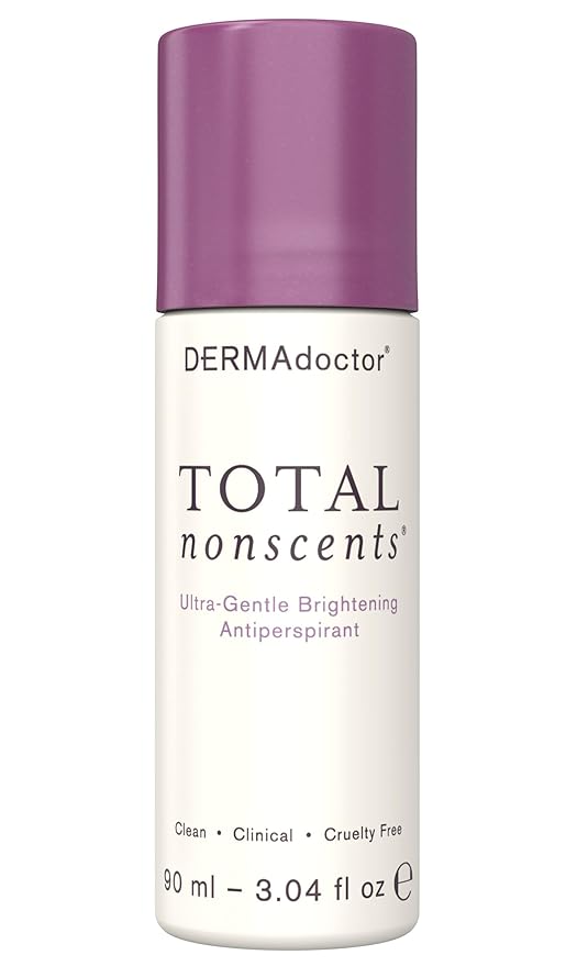 DERMAdoctor Total NonScents Ultra-Gentle Illuminator Antiperspirant Sensitive Skin. Unscented, Clinical Strength Antiperspirant for Men & Women; Hypoallergenic Roll On Deodorant - 3 oz