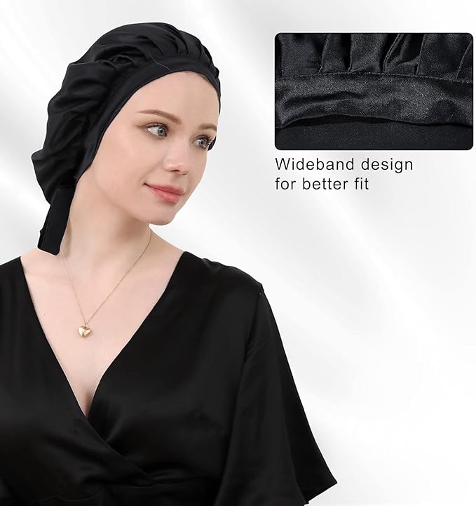 DAISYSILK 100 Pure Mulberry Silk Hair Bonnet for Sleeping Silk Hair Wrap for Women