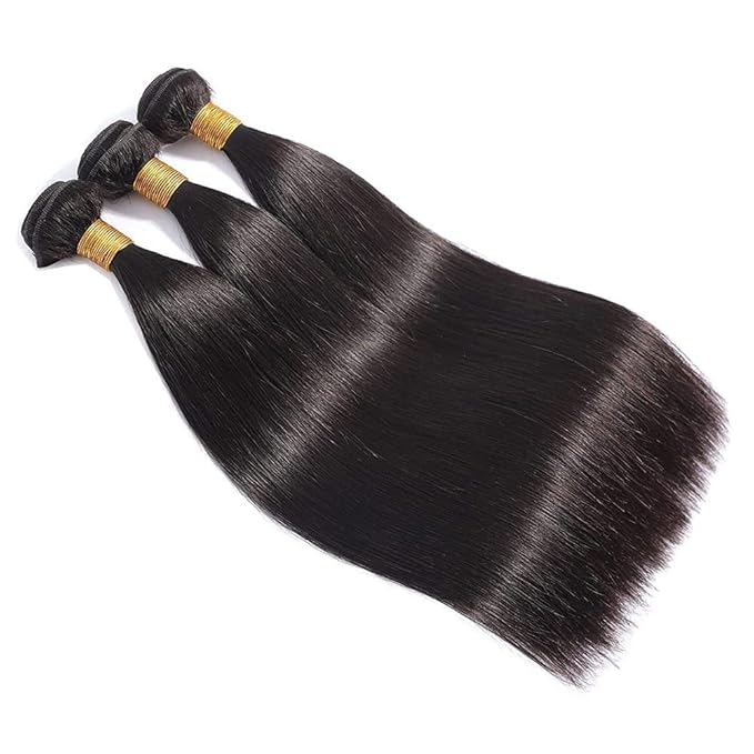 Straight Bundles Human Hair Bundles 22 24 26 Inch Human Hair Bundles 12A Unprocessed Virgin Brazilian Hair Bundles 3 Bundles Human Hair Extensions Natural Color