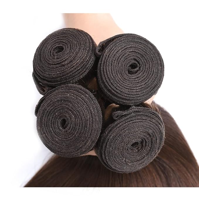 28 30 32 inch WuvuSnm Dark Brown Straight Bundles Brown Human Hair Bundle #4 Straight Bundles Grade 8A Remy Hair Weave