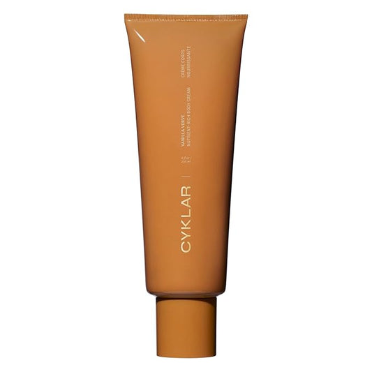 CYKLAR Nutrient Rich Body Cream. Vanilla Verve Nourishing Moisturizer with Niacinamide and Banana Flower Extract. Deep Hydration, Thick Body Lotion, Dry Skin Cream for Women and Men, 8 Fl Oz