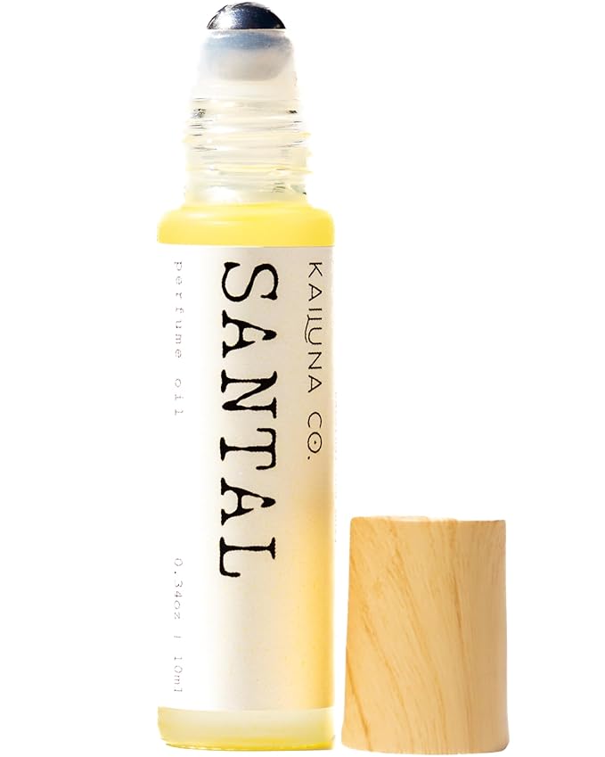 Santal Unisex Perfume Roll On with Pure Organic Jojoba Oil, Alcohol Free, Eau de Toilette, Made in California 33