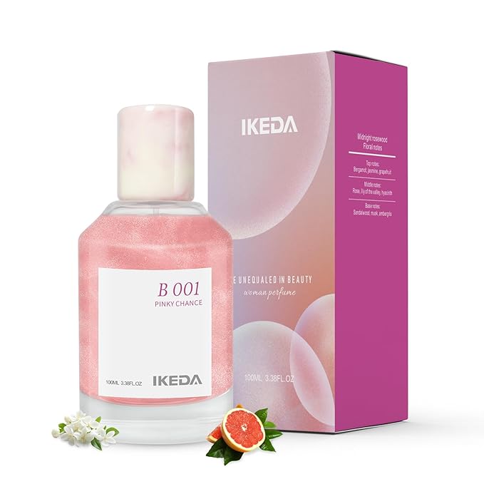 Women Perfume,Eau de Parfum 100ml Mini Bottle Long Lasting Fragrance, Jasmine,Rose,Myrtle Sandalwood Scents for Girl (Pink Meet)