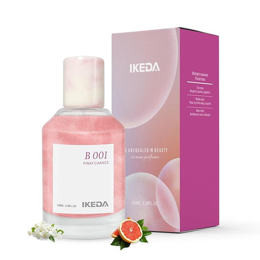 Women Perfume,Eau de Parfum 100ml Mini Bottle Long Lasting Fragrance, Jasmine,Rose,Myrtle Sandalwood Scents for Girl (Pink Meet)