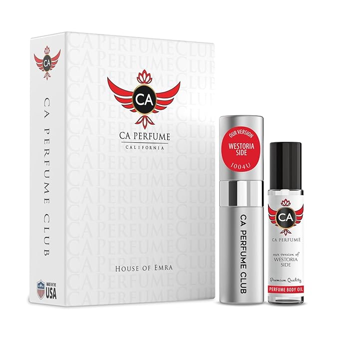 CA Perfume Impression of Westoria Side for Women & Men Eau De Parfum Spray Long Lasting Floral Woody Musk Perfume Layering Set 0.27 Fl Oz + 0.33 Fl Oz