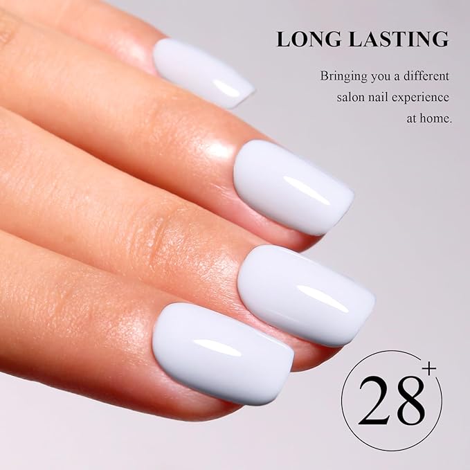 Imtiti Warm White Gel Nail Polish - Soft Off Milk White Gel Polish for Nails, Long Lasting Salon Manicure, Soak Off UV LED Gel for DIY at Home, (10ml-1923)