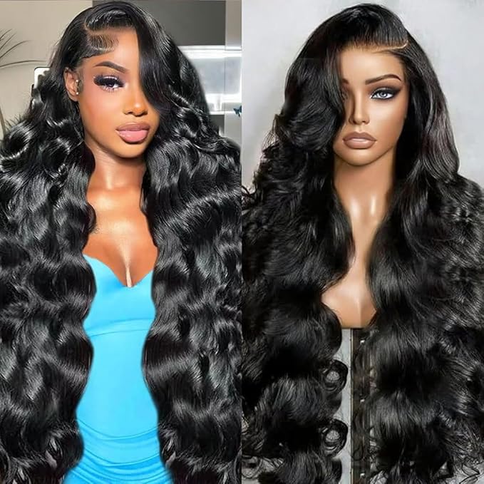 28 Inch Lace Front Wigs Human Hair 200 Density Body Wave Lace Front Wigs Human Hair Pre Plucked 13x4 HD Lace Frontal Glueless Wig for Women
