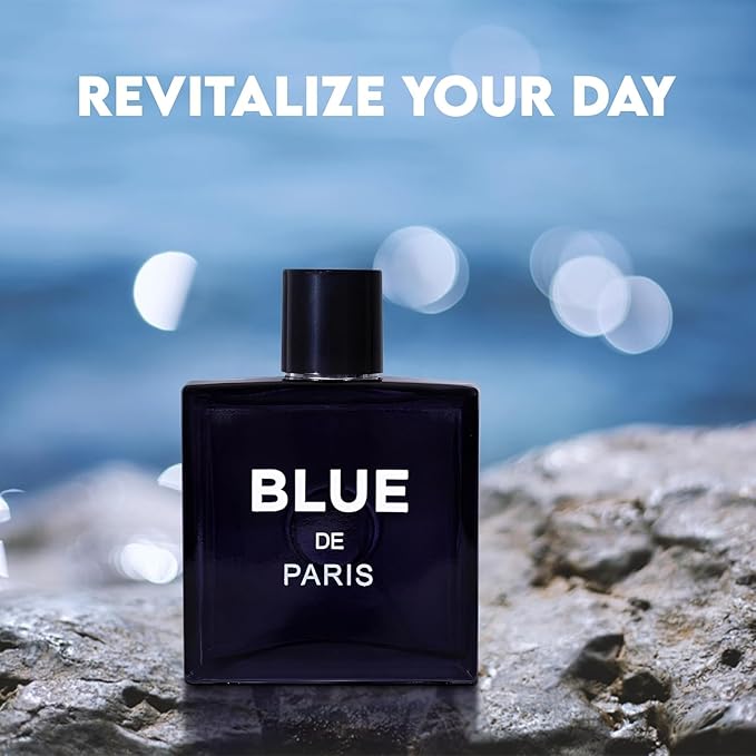 TWISHA Blue De Paris Men Perfume Cologne for Men Natural Spray Masculine Scent Wonderful Fragrance Gift Eau De Parfum for Daily Use 3.4 Fluid Ounce