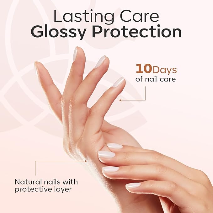 modelones Nail Strengthener, Milky White Nail Polish Nail Repair for Damaged Nails Hardener Air Dry Nail Growth Polish Natural Nail Concealer Foundation Gifts for Women 15ml