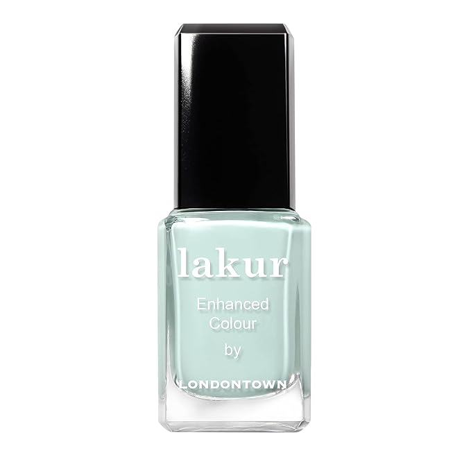 LONDONTOWN lakur Nail Polish - Chip-Resistant, Non-Toxic, Conditions & Hydrates Nails | Glossy Cool Green, Mint No Chip, .40 fl oz