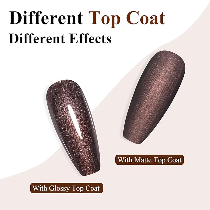 10ml Hema Free Glitter Gel Nail Polish Soak Off Long Lasting Brown Gel Polish Salon DIY at Home Gift for Women 1Pcs