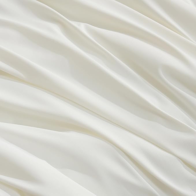 Cozy Bliss Cooling Comforter King Size, Cooling Blankets for Hot Sleepers and Night Sweats, Cream Summer Comforter for King Size Bed, Breathable Soft Lightweight Silk Smooth
