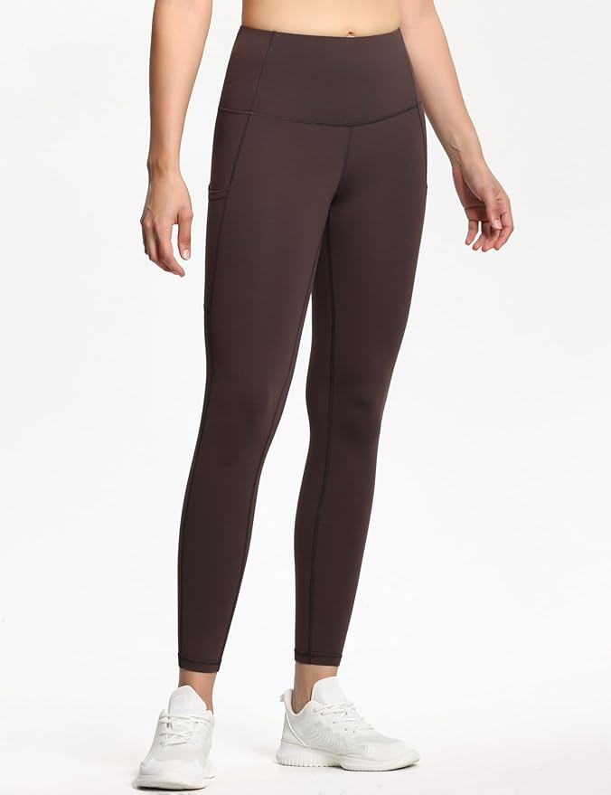 THE GYM PEOPLE Thick High Waist Yoga Pants with Pockets, Tummy Control Workout Running Yoga Leggings for Women